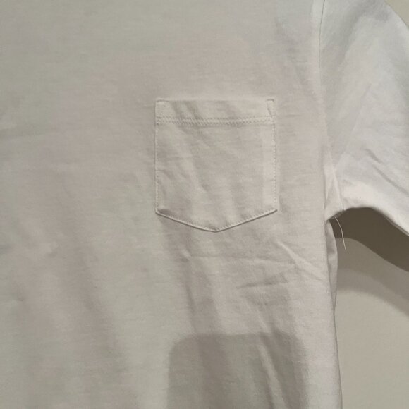 White Short-Sleeved Pocket T-Shirt / crewcut / size 10 / Front Pocket / NWT - Picture 7 of 9
